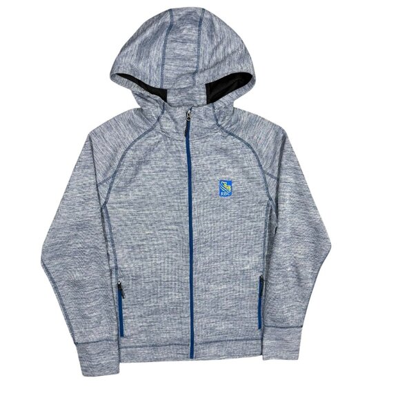RBC Royal Bank of Canada Full Zip Hoodie Melange Tech Blue Large - Picture 1 of 8